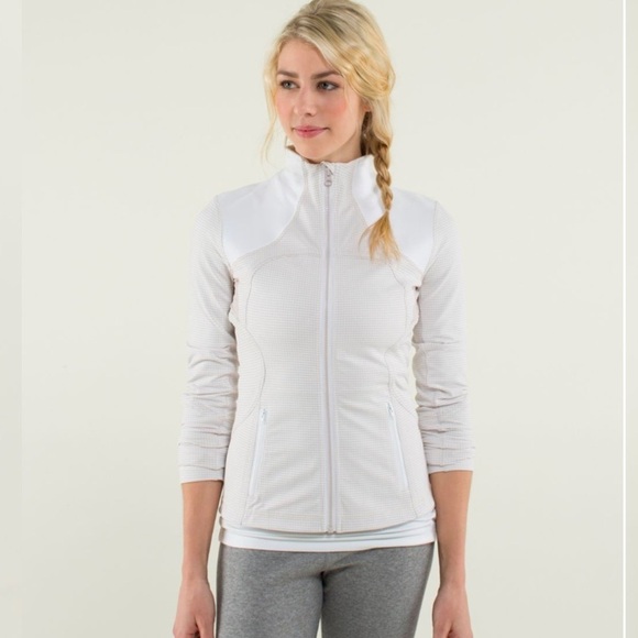 lululemon Forme Jacket Full Zip Dune White Sz 6 - Picture 2 of 16